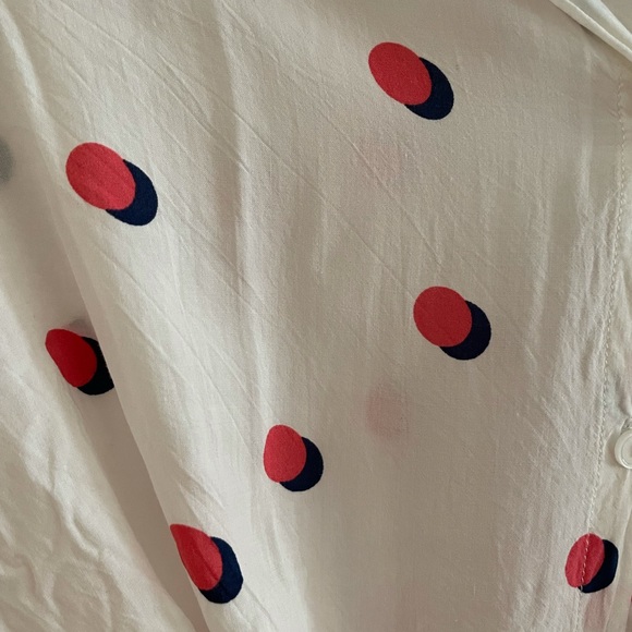 Pink Polka Dot Button-up Blouse - Picture 3 of 3